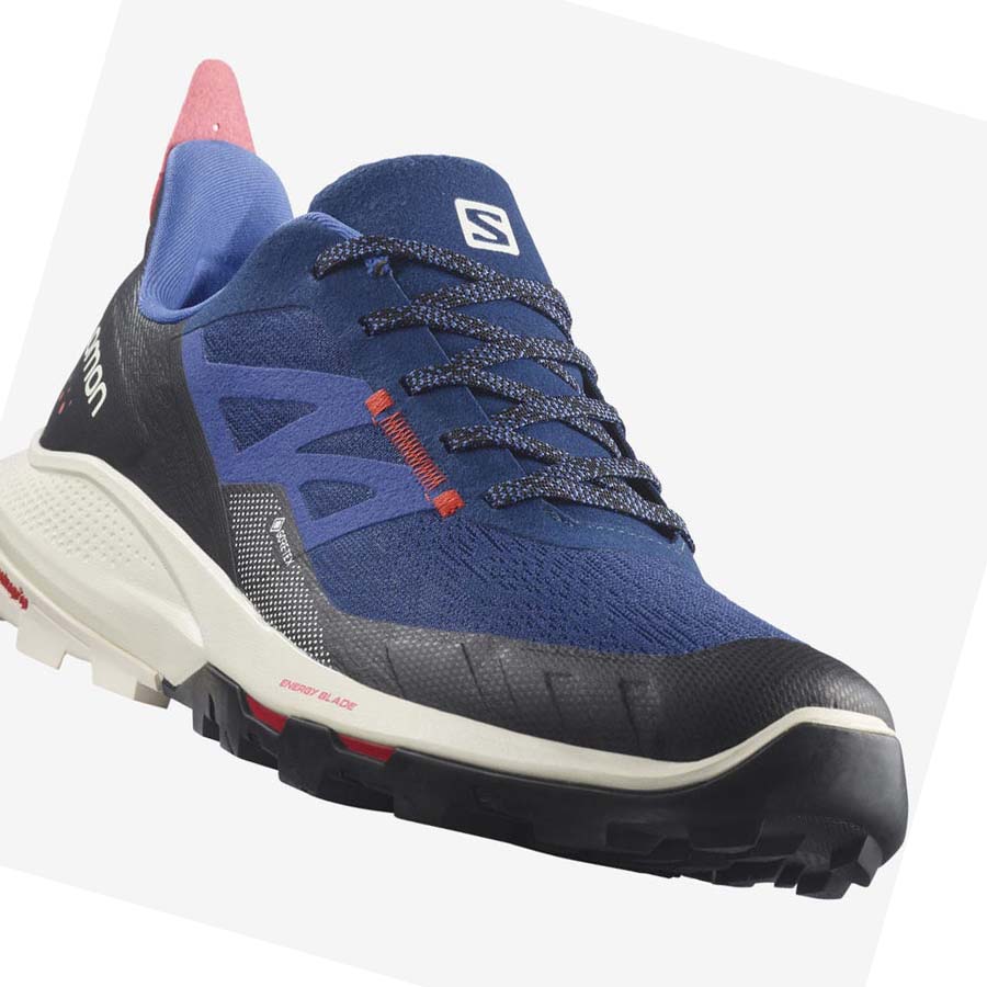 Salomon OUTPULSE GORE-TEX Erkek Yürüyüş Ayakkabısı Lacivert | TR 3580JPQ